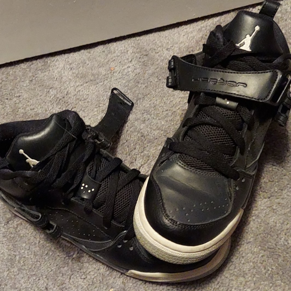 Blsck, white and grey Jordan's